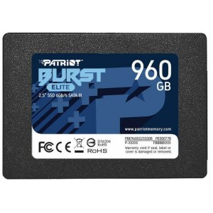 SSD 960GB, 2.5 inch, S-ATA 3, 3D QLC Nand, R/W: 450/320 MB/s, PATRIOT, BURST ELITE