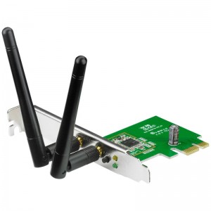 Adaptor wireless Asus PCE-N15, N300, PCI-E, 2 antene detasabile, low profile bracket inclus, v.A