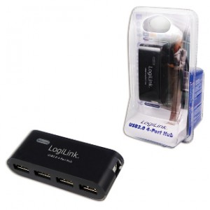 HUB USB 4 PORTURI LOGILINK CU ALIMENTARE , USB 2.0 UA0085