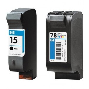 Pachet cartuse originale HP 15+78, 2-Pack, negru + color, capacitate mare