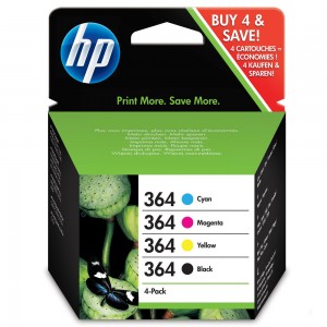 Set cartuse HP 364, Originale, Black + Cyan + Yellow + Magenta