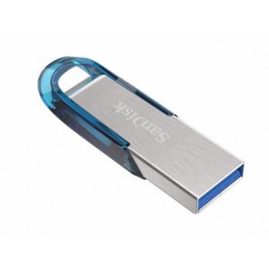 MEMORIE USB3.0 32GB, clasica, argintiu & negru, carcasa metalica SANDISK „Ultra Flair” „SDCZ73-032G-G46B”