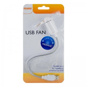 Ventilator USB | brat flexibil | argintiu, 4world 09390