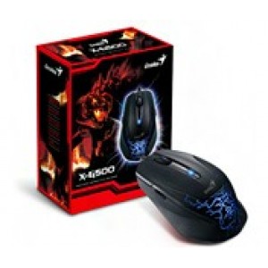 Mouse optic wireless Gaming Genius X-G500 USB, lumina albastra, negru [31010163101]
