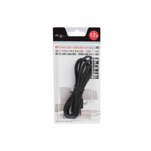 Natec stereo cable minijack -> minijack 3,5 M/M 1.2 m, blister, NKA-0538
