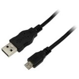 Cablu USB 2.0 tip A tata la tip micro B tata, 1 m, negru, LOGILINK, CU0058