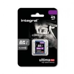 SDHC 32GB CLASS10 transfer mediu pana la 45MB/s, ULTIMA PRO,UHS-I, Integral INSDH32G10-45