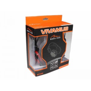 VIVAMUS MT3560 - stereo headset with built-in microphone and volume control, Media-Tech MT3560