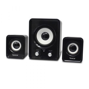 BOXE 2.1 SPACER SPB-807 negre , 11W RMS (2 x 3W + 5W), control volum, USB power, negru