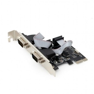 ADAPTOR PCI-Express la 2 x Port Serial, cu bracket low-profile, card, GEMBIRD „SPC-22”