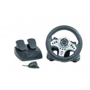 VOLAN Wireless 2.4GHz steering wheel cu vibratii, Gembird STR-W1-VF