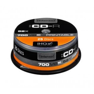 CD-R Intenso [ cutie 25 | 700MB | 52x ] imprimabil - Fullface