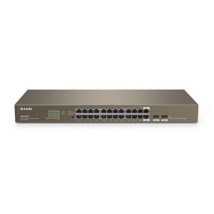 SWITCH 24 porturi Gigabit + 2 porturi SFP, carcasa metalica rackabil, Tenda „TEG1024F” 