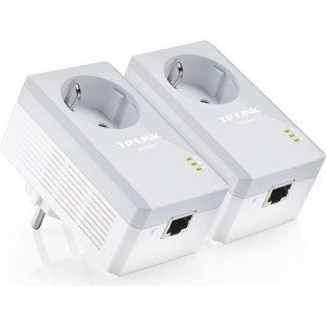 Set 2 buc ADAPTOR POWERLINE TP-LINK  „TL-PA4010PKIT”, AV600, pana la 600Mbps, 1 port 10/100Mbps, priza AC