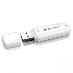 Stick 4GB memorie USB, Transcend JF370, alb