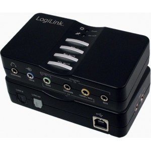Placa de sunet USB2.0 externa 7.1 / 5.1 / 2.1 cu 6 conectori Jack 3.5mm S/PDIF, Logilink UA0099
