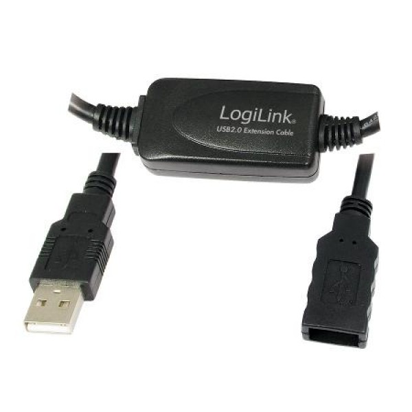 Firefighter Garbage can Bounty Cablu prelungitor USB 2.0, activ, repetor, lunigme 10m, LOGILINK UA0143