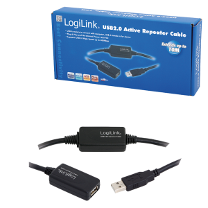 Cablu prelungitor USB2.0 15M activ cu repetor, lunigme 15m, LOGILINK UA0145