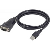 CABLU adaptor USB-RS232, USB 2.0 (Tata) la Serial DB9M (9-pin)(RS232)(Tata), lungime 1.5m, negru