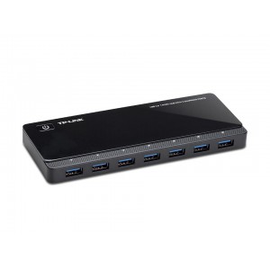 Hub USB 3.0 cu 7 porturi plus 2 porturi pentru reincarcare dispozitive, si alimentator 12V la 220V , TP-LINK UH720