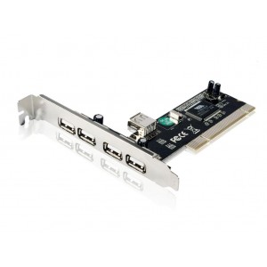 Adaptor card USB 2.0 4+1 porturi pe slot PCI , GEMBIRD UPC-20-4P host adapter