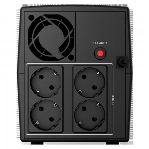 UPS 1000VA 600W, NJOY Keen 1000, Line-interactive, 4 Prize Schuko cu Protectie, Repornire Automata, Reglaj Automat al Tensiunii