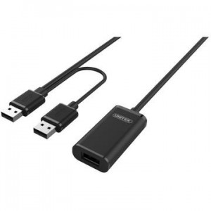 Cablu USB 20M prelungire activ ; Cablu extensie activă USB 2.0, 20m, Unitek Y-279