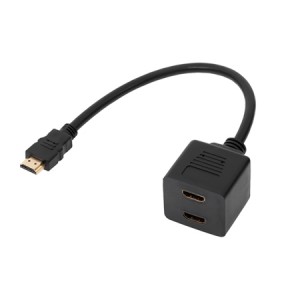 SPLITER HDMI , ADAPTOR cu o intrare HDMI TATA  la 2 iesiri HDMI MAMA, cablu 30CM (HDMI SPLITTER)
