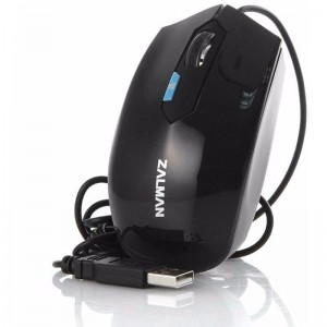 Mouse Zalman cu fir, optic, ZM-M300C, 800~2400dpi, 3 butoane, USB, viteza 4000fps, negru
