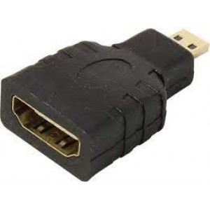 ADAPTOR Micro-HDMI (tata) la HDMI (mama), conectori auriti