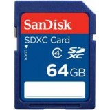 Card memorie 64GB SDXC I clasa4 SanDisk 