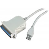 Cablu Adaptor USB to Paralel LPT CENTRONICS 36pini, Gembird USB to Bitronics converter USB A plug/C36M 6ft cable