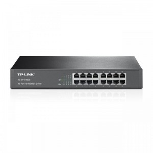 Switch TP-Link TL-SF1016DS, 16 porturi 10/100Mbps, 1U 13" Rackmount, metal