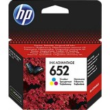 Cartus HP 652 Tri-Color Ink Advantage Original 200 PAGINI , F6V24AE BHK, HP deskjet ink advantage 5075 1115 2135 3635 3636 3775 3785 3787 3835 4535 4675 5675