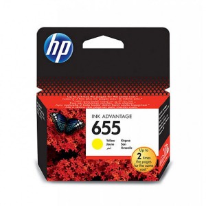 Cartus HP 655, Original, Yellow, CZ112AE