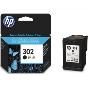Cartus HP 302 negru, Black, 3.5ml, 190 pagini, Original, F6U66AE