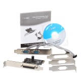 Adaptor PCI Express la Serial Port Rs-232 / COM x 2 + Paralel / LPT