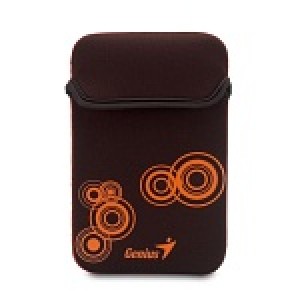 Husa Genius, material textil negru cu portocaliu pentru tablete 7 Inch