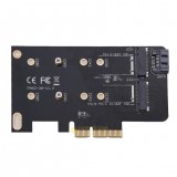 Adaptor Card SSD M2 SATA PCI-E X4 2 sloturi M key si B key M2 NGFF SSD SATA M2 M.2
