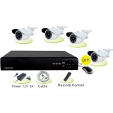 Kit de supraveghere AHD - 4 Camere exterior - Cablu&Alimentator inclus Kit de supraveghere AHD - 4 Camere exterior - Cablu&Alimentator inclus