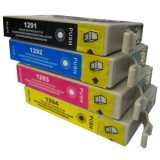 Set Cartuse Autoresetabile Epson 1291, 1292, 1293, 1294, pachet inkjet compatibile EPSON S12 S22, SX120, SX125, SX420, SX425,  SX525, BX320, 305, 325, 525, 625