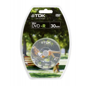 Mini TDK DVD-R, cutie 10 bucati, capacitate 1.4GB, viteza scriere 4x