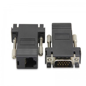 Adaptor extender VGA tata la CAT5 / CAT6 / RJ45 Ethernet mama , extindere cablu VGA prin cablu UTP pana la 20m